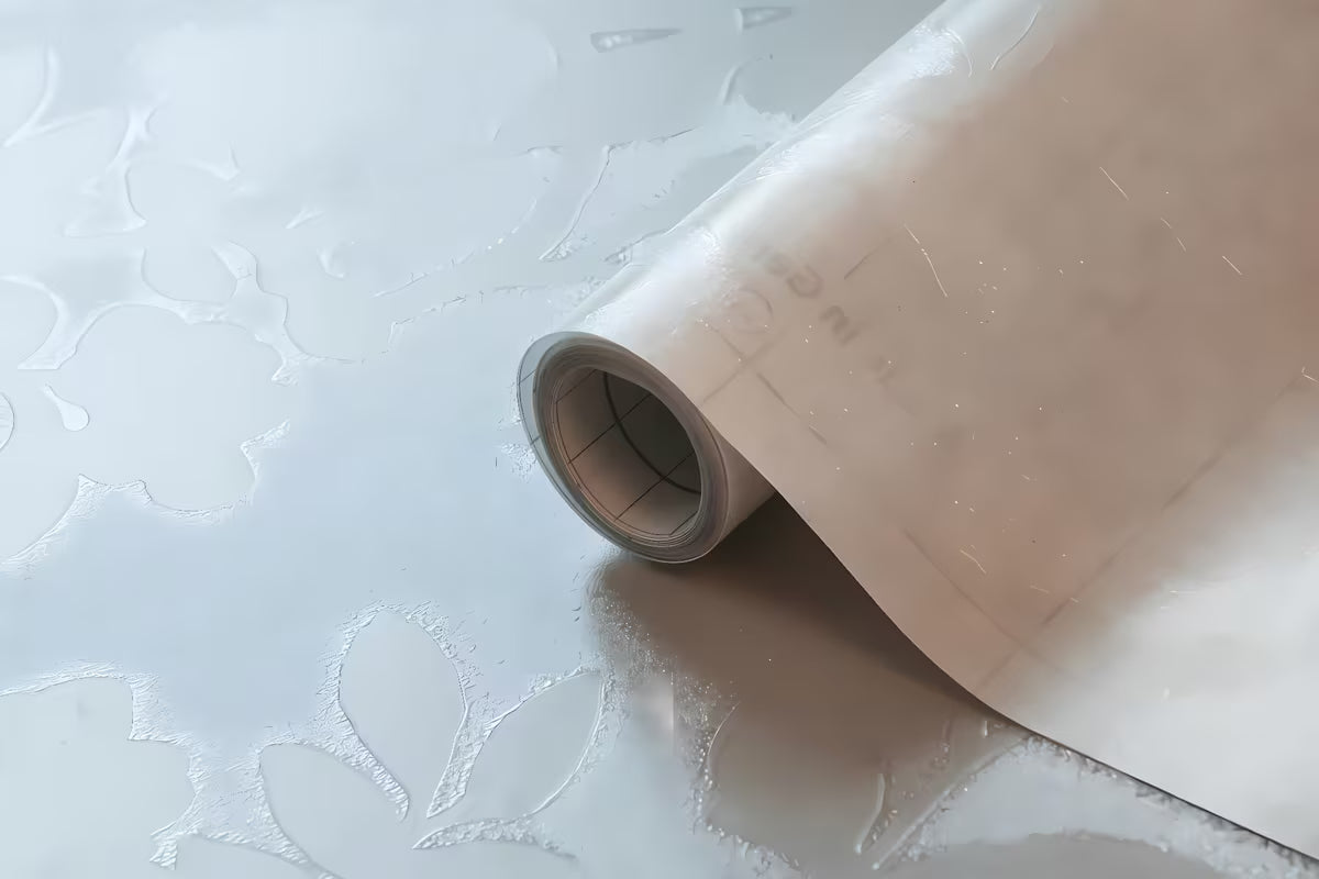 Prozirna statička dekorativna folija d-c-fix Spring za staklene površine pro više privatnosti.