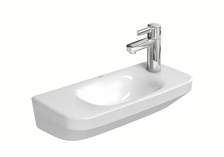 Beli keramični umivalnik Duravit Durastyle 50 x 22 cm brez odprtine za armaturo in brez preliva