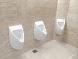 Brezvodni viseči keramični pisoarji ecostep P10 s patentiranim ventilom pro za prihranek vode in enostavno vzdrževanje.