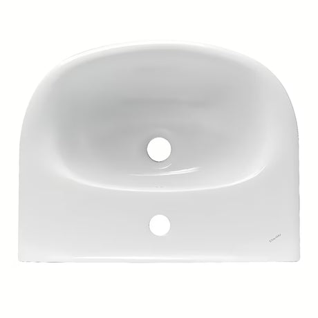 Beli viseče keramični umivalnik Fayans Neo 50 x 40 cm z odprtino pro za armaturo na sredini