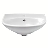 Beli viseče keramični umivalnik Fayans Neo 55 x 44 cm z odprtino pro za armaturo na sredini