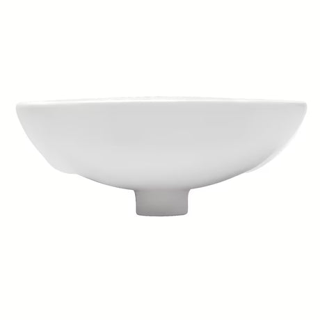 Beli keramični umivalnik Fayans Neo 40x32 cm z odprtino pro za armaturo na sredini
