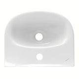 Beli keramični umivalnik Fayans Neo 40x32 cm z odprtino pro za armaturo na sredini