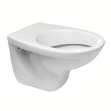 Bel viseča WC školjka Fayans Neo iz trpežne sanitarne keramike z zadnjim odtokom in varčnim splakovanjem DualFlush.