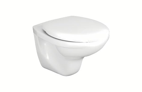 Bel viseča WC školjka Fayans Neo brez splakovalnega kroga z zadnjim odtokom