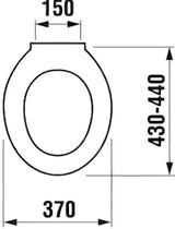 Bijelo WC deska Fayans Neo od termoplasta