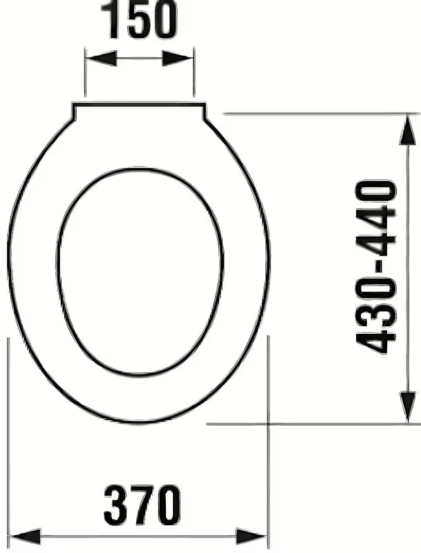 Bijelo WC deska Fayans Neo od termoplasta