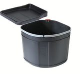 Vgradni koš za smeti Franke Sorter 17,5 l v črni barvi s polico nad košem