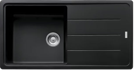 Granitni pomivalno korito Franke BFG 611 s reverzibilnom ocjednom plohom u crnoj mat izvedbi