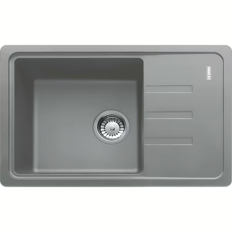 Granitni pomivalno korito Franke BSG 611-62 z odcejalnikom v dekorju siv kamen za delovni pult.
