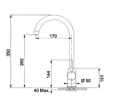 Kromirana armatura za pomivalno korito Franke Chrome z vrtljivim izlivom