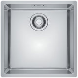 Inox kuhinjski enojno korito Franke Maris 440 × 440 mm pro, ugradnja u radnu ploču