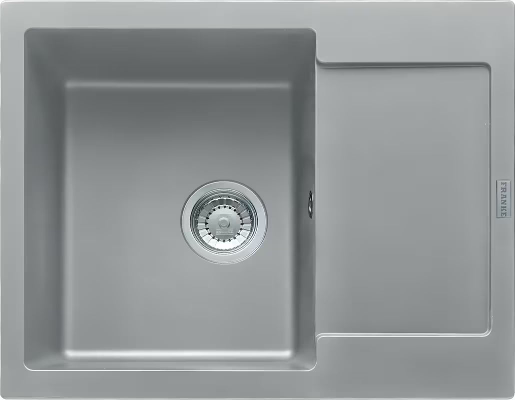 Granitno pomivalno korito Franke MRG 611-62 z odcejalnikom v barvi sivi kamen pro za delovni pult montažo.