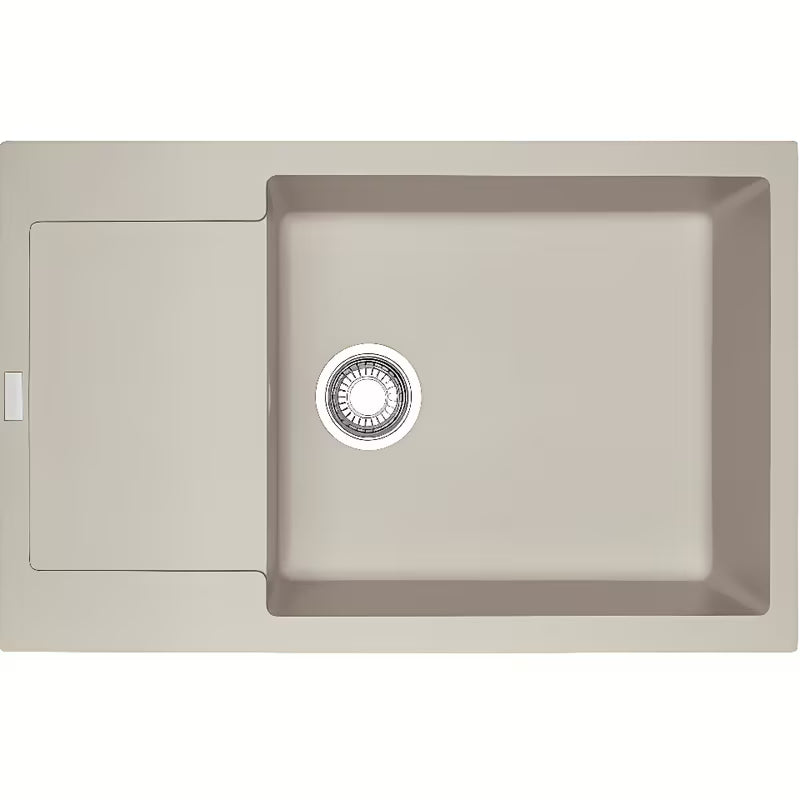 Granitno pomivalno korito Franke Maris pod delovni pult v barvi sahara z obojestranskim odcejalnikom