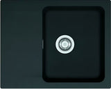 Crni mat pomivalno korito Franke Oid 611-62 od materijala Tectonite z odcejalnikom za delovni pult.