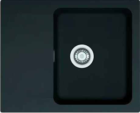 Črni mat pomivalno korito Franke Oid 611-62 iz materiala Tectonite z odcejalnikom za delovni pult.