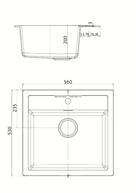 Bijeli kuhinjski enojno korito Franke Sid 610 od materijala Tectonite pro ugradnja za delovni pult