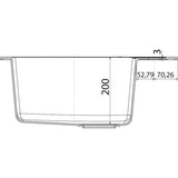 Crni mat kuhinjski enojno korito Franke SID 610 od materijala Tectonite pro ugradnja za delovni pult.