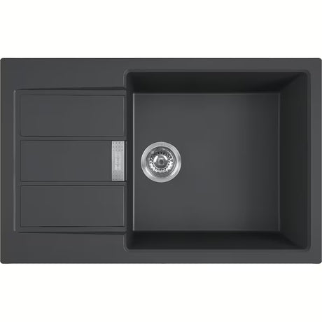 Črno pomivalno korito Franke Sirius 2 iz materiala Tectonite z odcejalnikom pro zgornja montaža