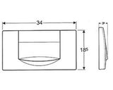 Aktivirna tipka Geberit 200F pro ispiranje Start/Stop u alpski bijeloj boji.