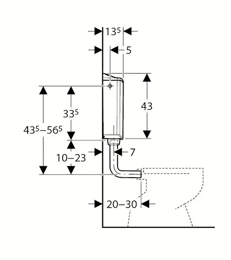 Geberit AP116 podometni splakovalnik za WC u boji alpsko bijela s dvokoličinskim ispiranjem