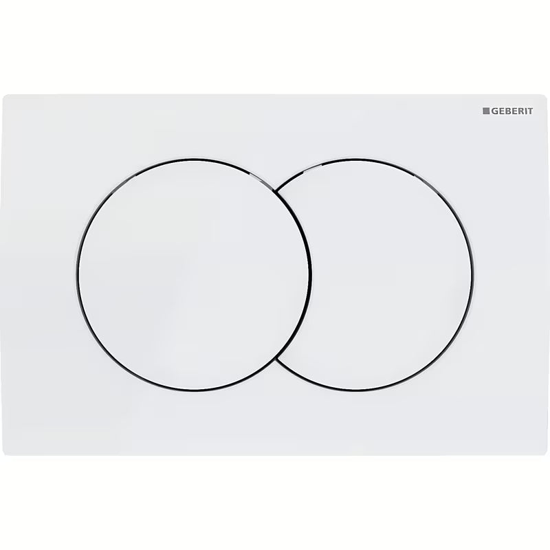 Bijela aktivirna tipka Geberit Delta01 pro ispiranje s dvije količine vode