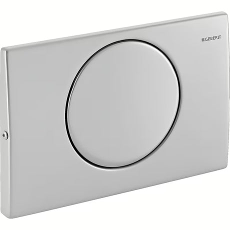 Aktivirna tipka Geberit Delta10 v krtačeni izvedbi pro splakovanje WC školjka Start/Stop.
