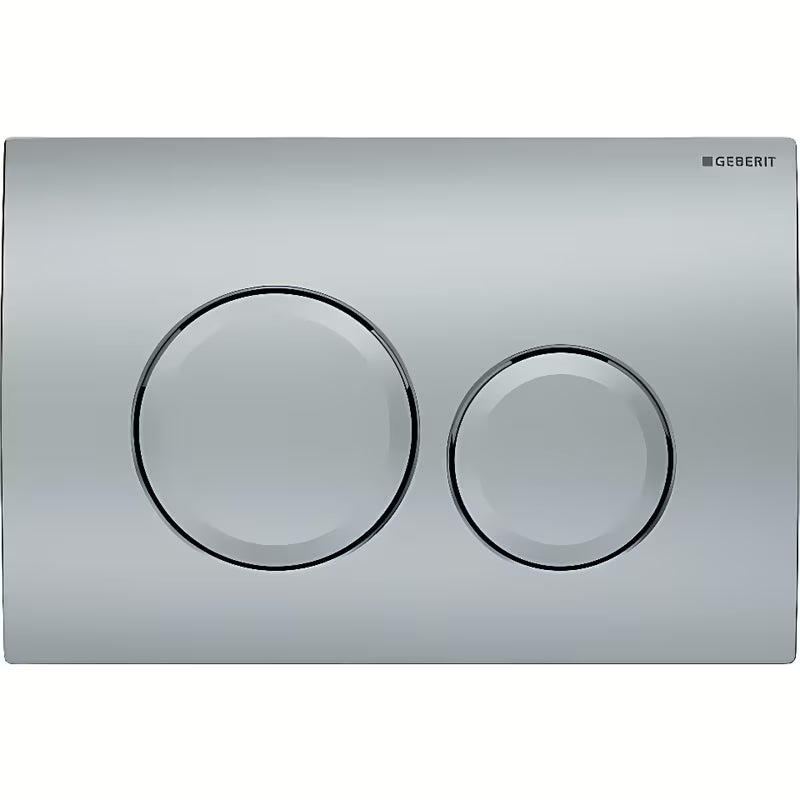 Aktivirna tipka Geberit Delta20 v mat krom izvedbi pro podometnega splakovalnika Geberit Delta.