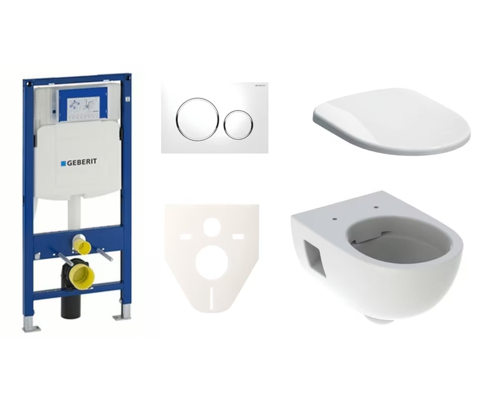 Viseči WC set Geberit Selnova z instalacijskim modulom Duofix pro za predstensko montažo