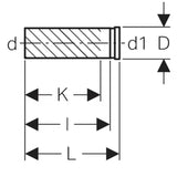 Ravni priključni nastavak Geberit PE pro viseča WC školjka s EPDM brtvom