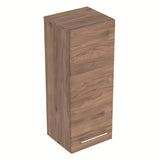 Viseča kopalniška omarica Geberit Selnova v dekorju oreh hickory, 33x29,7x85 cm.