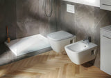 Bel WC deska Geberit Selnova z mehko Zapiranje Soft Close in medeninastimi tečaji