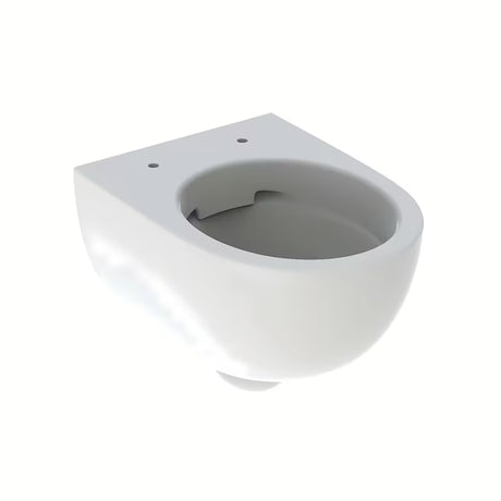 Bijelo viseča WC školjka Geberit Selnova Rimfree sa skrivenim pričvršćenjem pro za jednostavno održavanje