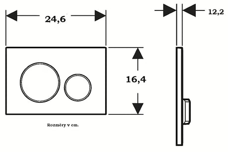 Aktivirna tipka Geberit Sigma20 v izvedbi Stainless-Brushed pro za podometni splakovalnik Geberit Sigma