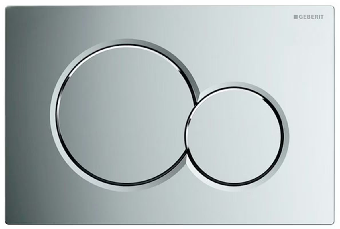 Aktivirna tipka Geberit Sigma01 u sjajnoj krom izvedbi pro za podžbukni vodokotlić Geberit Sigma
