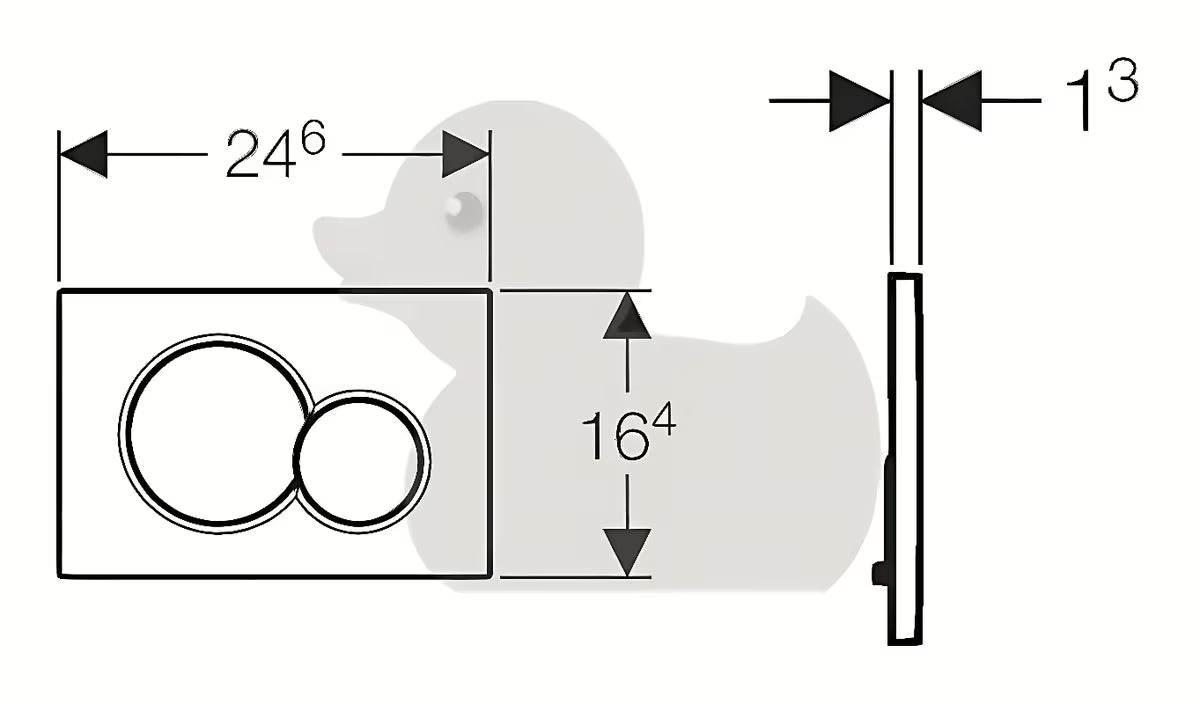Aktivirna tipka Geberit Sigma01 u sjajnoj krom izvedbi pro za podžbukni vodokotlić Geberit Sigma