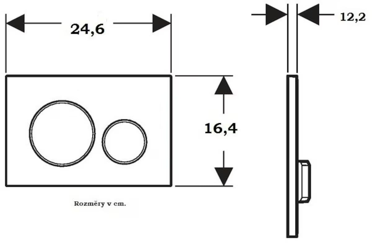 Geberit Sigma20 aktivirna tipka od nehrđajućeg čelika pro za ispiranje podžbuknih vodokotlića Geberit Sigma