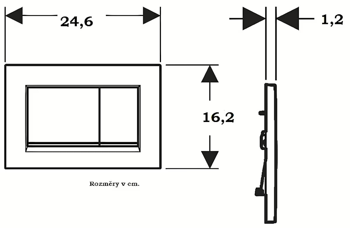 Aktivirna tipka Geberit Sigma30 v krtačenem kromu pro splakovanje Start/Stop