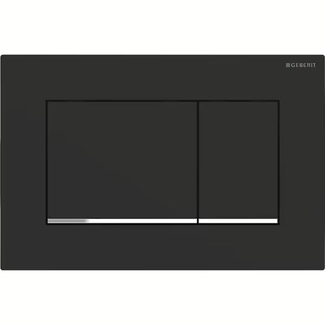 Aktivirna tipka Geberit Sigma30 u crnoj mat izvedbi od plastike