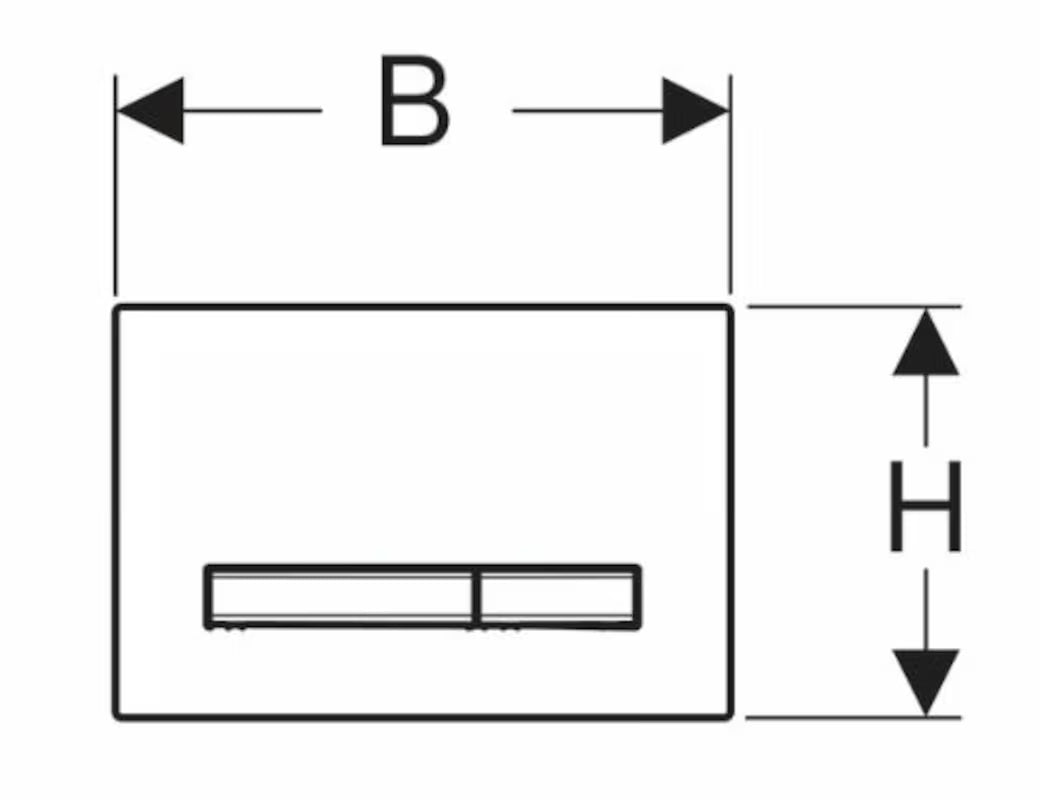 Kromirana aktivirna tipka Geberit Sigma50 pro za ugradbene vodokotliće Geberit Sigma s dva režima ispiranja.