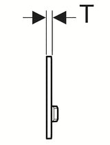 Kromirana aktivirna tipka Geberit Sigma50 pro za ugradbene vodokotliće Geberit Sigma s dva režima ispiranja.