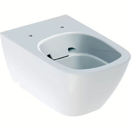 Geberit Smyle Square viseča WC školjka brez splakovalnega kroga v beli barvi s skritim pritrjevanjem