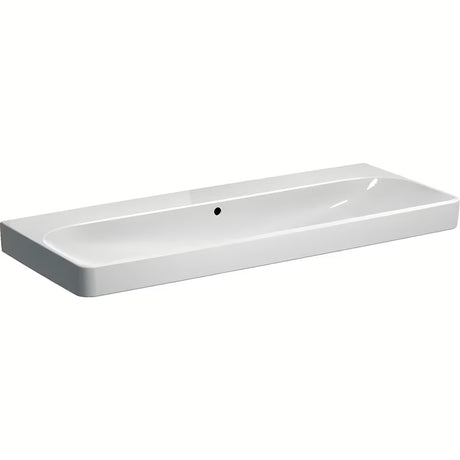 Geberit Smyle Square viseče belo keramično umivalnik brez odprtine za armaturo 120x48 cm