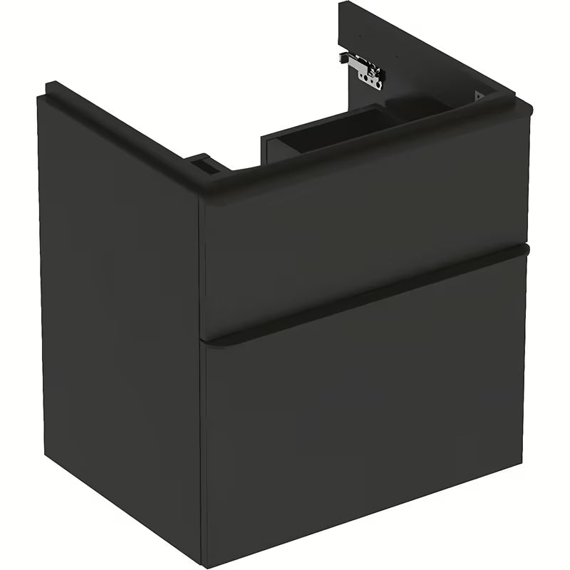 Viseča omarica pod umivalnikom Geberit Smyle Square 58,4x62x47 cm v antracitnem dekorju lava.