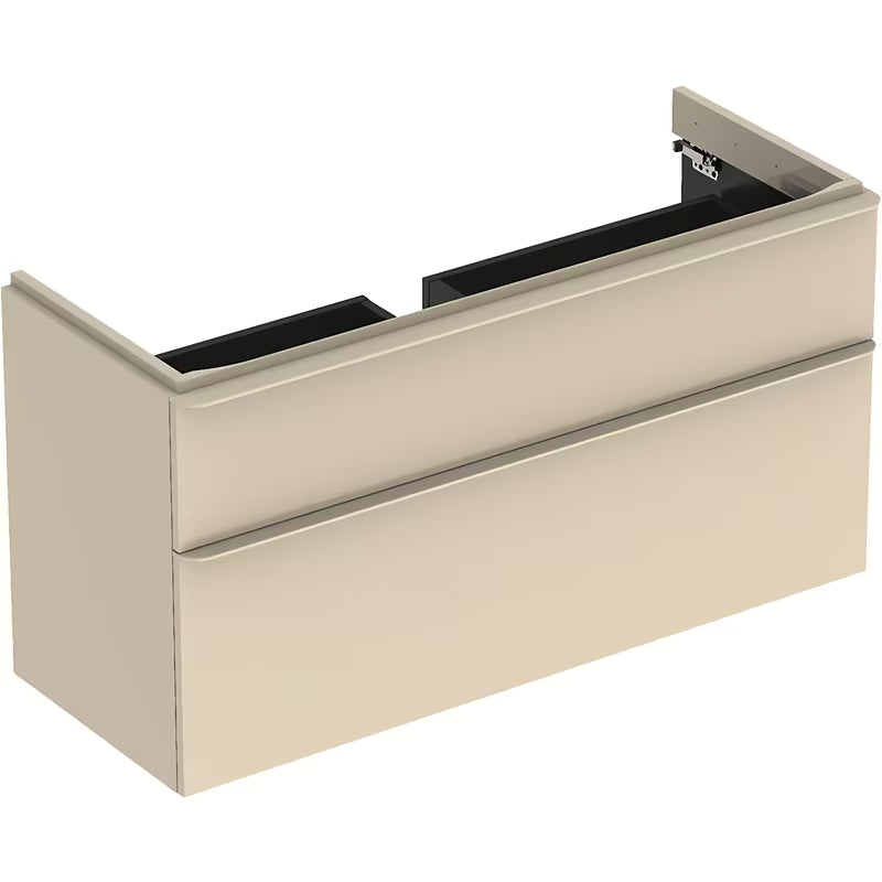 Viseča omarica pod umivalnikom Geberit Smyle Square v sivi barvi, 118,4x62x47 cm.
