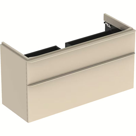 Viseča omarica pod umivalnikom Geberit Smyle Square v sivi barvi, 118,4x62x47 cm.