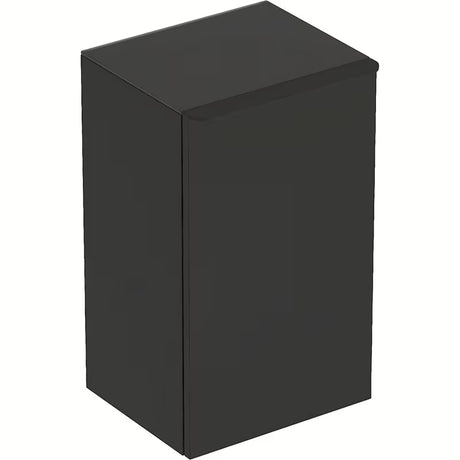 Viseča nizka kopalniška omarica Geberit Smyle Square 36x60x32,6 cm v antracitnem dekorju lava.