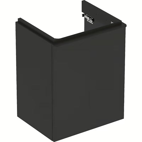 Viseča omarica pod umivalnikom Geberit Smyle Square v antracitnem dekorju lava, 49,2x62x40,6 cm.