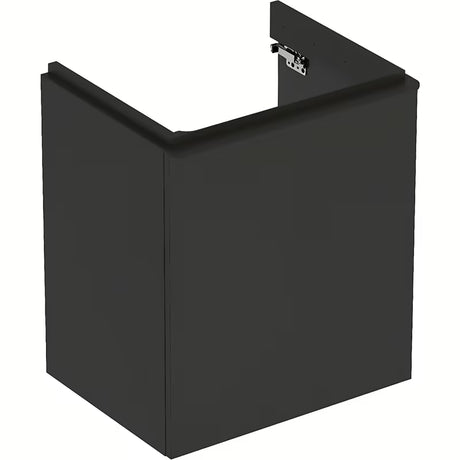 Viseča omarica pod umivalnikom Geberit Smyle Square v antracitnem dekorju lava, 53,6x62x43,3 cm.
