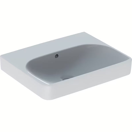 Geberit Smyle Square viseče keramični umivalnik bel, brez odprtine za armaturo, 55x44 cm